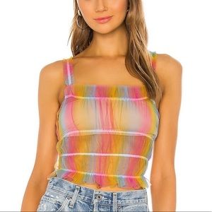 Superdown Lo Ruched Crop Top